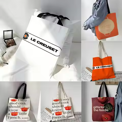 Le Enamel Cookware Creuset Storage Bags Casual Portable Shoulder Bag Lightweight Shopping Bag Reusab
