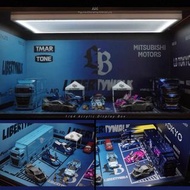 [訂購] 1∶64 場景 🔵⚫️藍黑版 LBWK SERIES 🈶燈 亞加力門 汽車模型展示盒