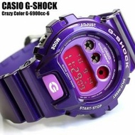 Gshock Purple DW6900 CC6 CC3 Smurf Cermin Kaca Autolight Premium 1 to 1Digital Watch Jam Tangan Lela