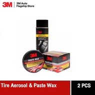 3M™ Leather and Tire Restorer Aerosol 39041A 400ML & Paste Wax 39526LT 150 g ชุดดูแลรักษารถยนต์ 3M ส