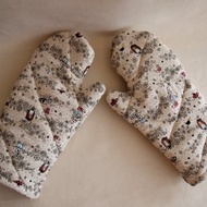 厚棉隔熱手套 棉麻花布愛麗絲烘焙用手套