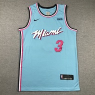 NBA Heat No. 3 Dwyane Wade City Edition Blue Basketball Jersey (Unisex Casual)