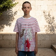 Max Fashion Gossip Girl Striped Oversized Cotton T-Shirt
