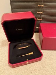 Cartier 手鐲 6 diamonds - 卡地亞六鑽窄版手鈪 玫瑰金Love Bracelet 16cm