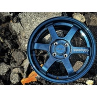 New Car Sport Rim ORIGINAL THAILAND AOW Wheels TE37 15x7J 4x100 DEEP BLUE Flow Forming - READY STOCK