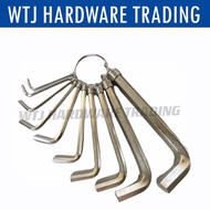 Allen Key Set 1.5mm-10mm (10pcs) / Hex Key Set / Hex Key Wrenches / Allen Wrench set