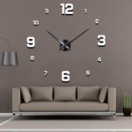 wholesale Top Fashion 3D Wall Clock reloj de pared Clock Watch DIY Acrylic Mirror Stickers Home Deco