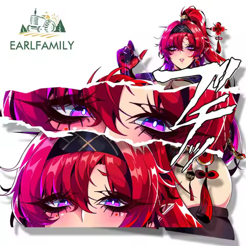 EARLFAMILY Gyaru YinLin Fanart Car Stickers Wuthering Waves Chibi Big Head Decal Waifu Peeker Graffi