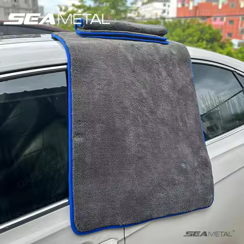 SEAMETAL 1200GSM Coral Fleece Deluxe Car Wash Microfiber Towel Plush Cleaning Drying Cloth Car Wash 