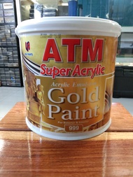 สีน้ำอะครีลิค สีทอง สีทองคำ ATM-999 Acrylic Gold 999 ขนาด 3.75 ลิตร (8858776914203)