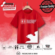 KATUN DF59 }} Unisex Short Sleeve T-Shirt KS1462 August 17th Edition Logo 80th Indonesian Independen