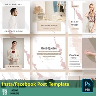 PSD 9-Slides Template for IG Instagram/FB Post (SW001)