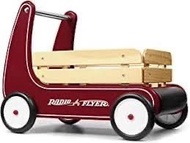Montessori Style Walker Wagon, Radio Flyer Wood Walker, 1-4 Years , Red
