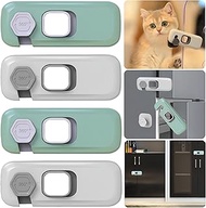 Ubozaw 4 Pack Refrigerator Safety Lock for Kids, Self Adhesive Upright Freezer Door Lock Latch, Child Proof Fridge Door Locks, RV Fridge Door Latch, Keeps Doors Closed, No More Melting Disasters