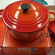LE CREUSET 直徑22 CM 紅色圓型鑄鐵鍋
