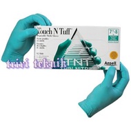 Ansell disposable nitrile gloves, touch n tuff,