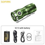 Sofirn SC13 Mini Powerful Led Light 519A LED 1100lm 18350 Rechargeable Flashlight 5000K Keychain Eme