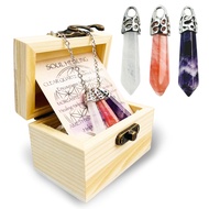 3 Necklaces Healing Crystals For Soul Healing Power Restoration Gift Box Increase Strength Power Pas