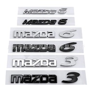 For MAZDA 3 6 MAZDA3 MAZDA6 logo English letter number sticker Rear trunk emblem Car back badge decoration modification