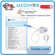 COVIDIEN Shiley Adult Flexible Tracheostomy Tube Cuffless 6UN75R (EXP03/2027) /6CN75R (EXP01/2028)