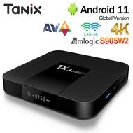กล่องสมาร์ททีวีขนาดเล็ก TX3 TANIX ของแท้ Android11 S905W2 Amlogic AV1 2.4G/5G WiFi 4K เครื่องเล่นสตร