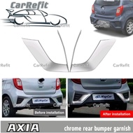 CarRefit Perodua axia g se 2020-2022 chrome rear bumper garnish  accessories