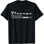 Men's cotton T-shirt Vintage 80 Birthday Decorations Men 80yr 1946 80th Birthday T-Shirt