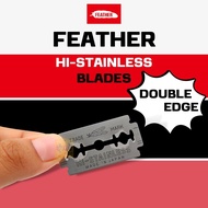 FEATHER ใบมีดโกน ตราขนนก หน้าเดียว ยกกล่อง มี 12ใบ นิยมใช้กันคิ้ว ผลิตจากสแตนเลส อย่างดี  (กล่อง 20 