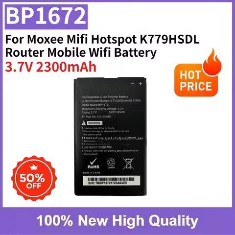 BP1672 3.7V 2300mAh Replacement Battery for Moxee Mifi Hotspot K779HSDL Router Mobile Wifi Battery F