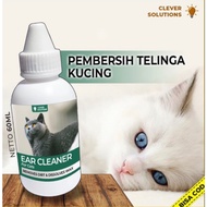 Clever Solution Ear Cleaner Cat Ear Wax Cleaner Grooming Cat Pet Ear Cleaner by Clever Solutions 60m