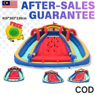 Inflatable Trampoline castle Water Slide  Bounce House Swimming Pool Kids With Slide Gelongsor Besar