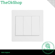 Hager Muse 3 Gang 1 Way Light Switch 3 Gang 1 Way