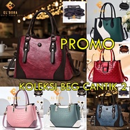 PROMO Koleksi Beg Cantik ELDORA SET 2 - Handbag Slingbag Totebag Begtangan