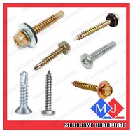 Self Drilling Screw 1PC  With Washer Awing Screw Skru Oning Skru Atap Skru Ikat Bumbung Skru Besi 屋顶