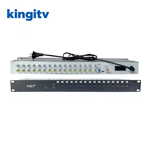 16 Channel Analog Modulator Av To Rf Hotel Cable Front End Audio Video To Rf Pal-dk Pal-bg Ntsc Rf M