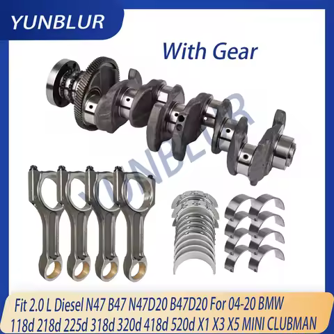 Engine Crankshaft Con- Rod Bearing Kit Fit 2.0 L Diesel N47 B47 N47D20 B47D20 For 04-20 BMW 218d 320