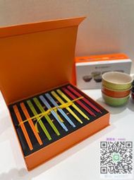 筷子法國LE CREUSET酷彩彩虹筷子勺子家用餐桌禮盒裝陶瓷炫彩餐具套裝餐具
