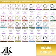 CRYSTAL CHINA, CRYSTAL BEADS, 8MM DONUT (B44-B918)