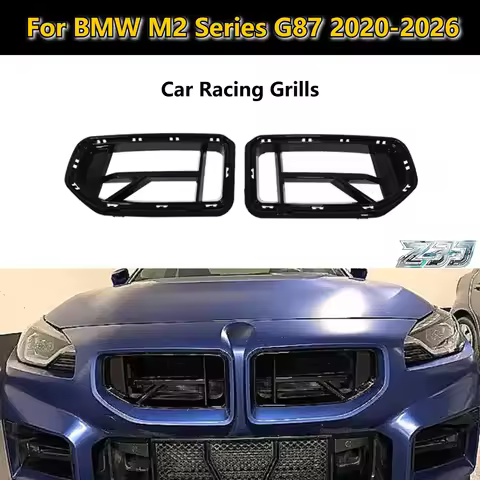 For BMW M2 Series G87 2020-2026 CS Style Gloss Black Grill Front Bumper Kidney Grille Car Racing Gri