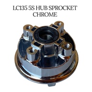LC135 5S LC135 5 SPEED Y15ZR 4 HOLE HUB SPROCKET CLUTCH HUB RUMAH SPROCKET STANDARD / CHROME