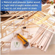 Balsa Wood Sheet / Balsa Wood Stick / Kayu Balsa Length 30cm
