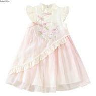 cheongsam muslimah kids 汉服 baju cheongsam budak perempuan Girls Dress Summer 2025 New Style Children