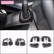 ABS Carbon Fiber Car Steering Wheel Turn Signal Wiper Lever Cover Trim For BMW  X1 IX1 U10 U11 2023-