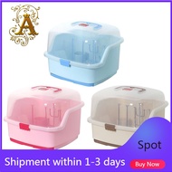 Spot Ani baby bottle dry drain rack portable sealed storage box with lid baby tableware storage box