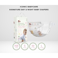 Iconic Babycare Signature Day & Night Baby Diaper Tape NB28/S50/M44/L38 (Pack)