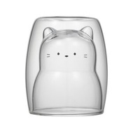 耐熱動物雙層玻璃杯270ml
