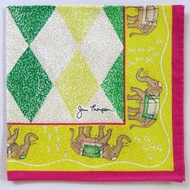 Jim Thompson Vintage Handkerchief Elephants 16 x 16 inches
