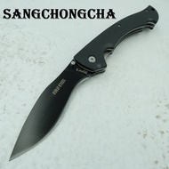 Sangchongcha CS03-BLACK or WHITE มีดเดินป่า มีดทหาร มีดพับ มีดพับใหญ่ มีดพกพา มีดพกเดินป่า มีดพับ วัสดุ440C ขนาดใบมีด12ซม. ความยาวรวม27ซม.
