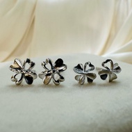 Pt950 Platinum Four-Leaf Clover, Earrings