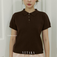 VETAKA 1999 Knitted Polo (เสื้อโปโลทอไหมพรม ทรงครอป)